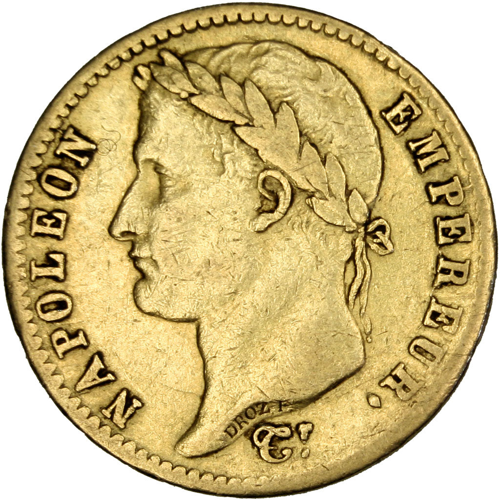 FRANCE, Napoléon I, 20 Francs, 1813, Lille, KM #695.10, VF(30-35), Gold, Gadoury