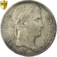 Moneda, Francia, Napoléon I, 5 Francs, 1808, Lyons, PCGS, XF45, Plata