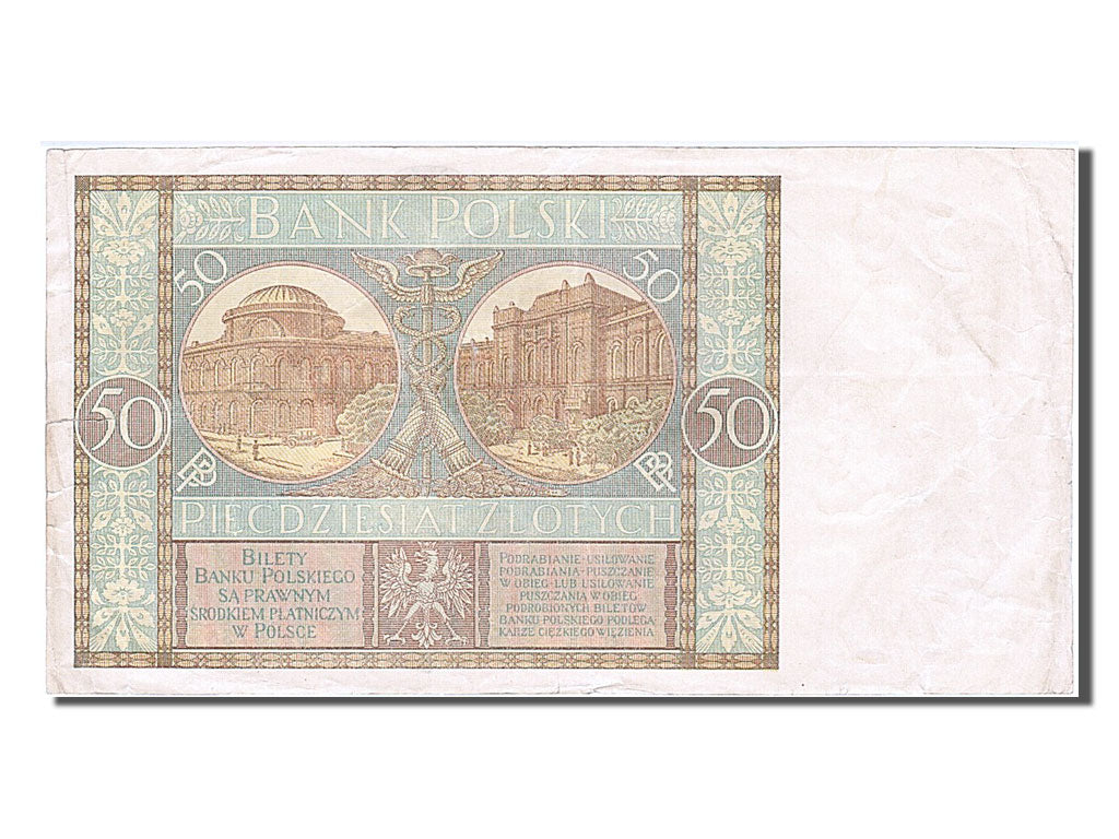 Poland, 50 Zlotych, 1929, KM #71, 1929-09-01, EF(40-45), EP 4379738