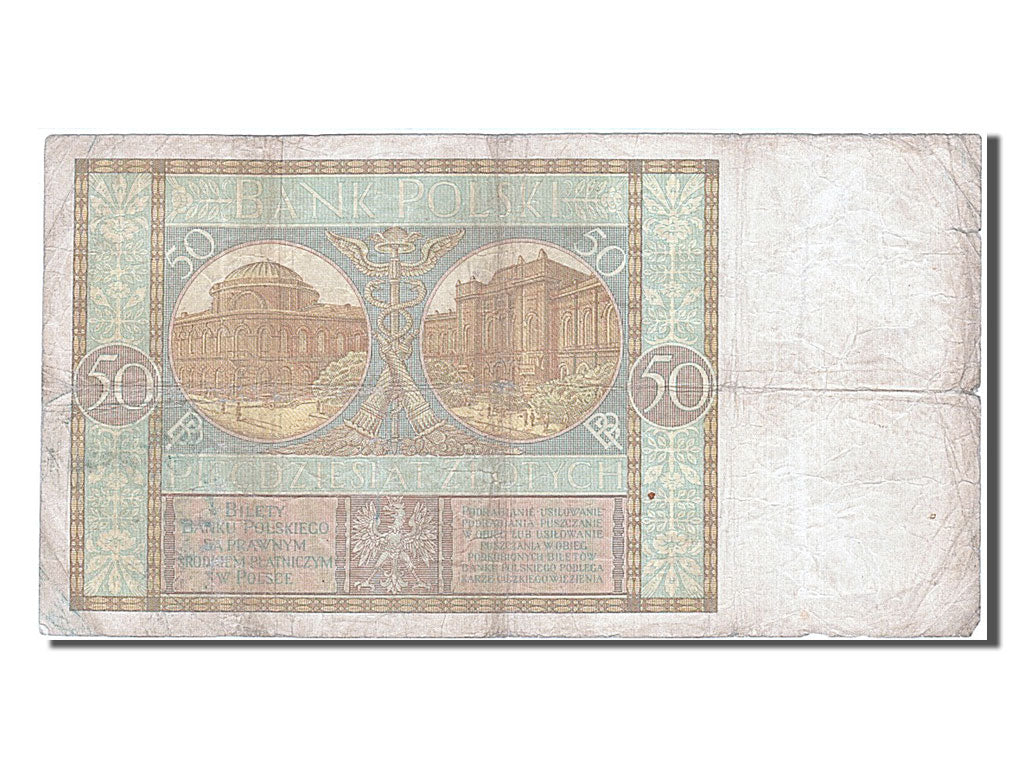 Poland, 50 Zlotych, 1929, KM #71, 1929-09-01, VF(20-25), CU 0006684