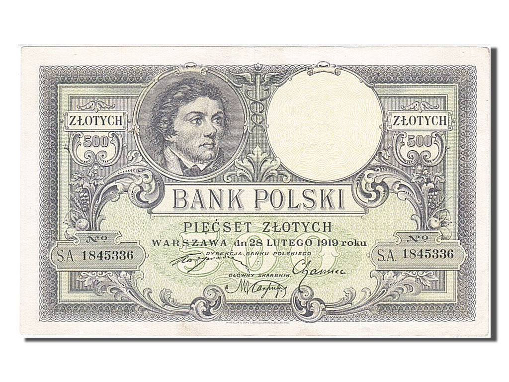 Pologne, 500 Zlotych, type T. Kosciuszko
