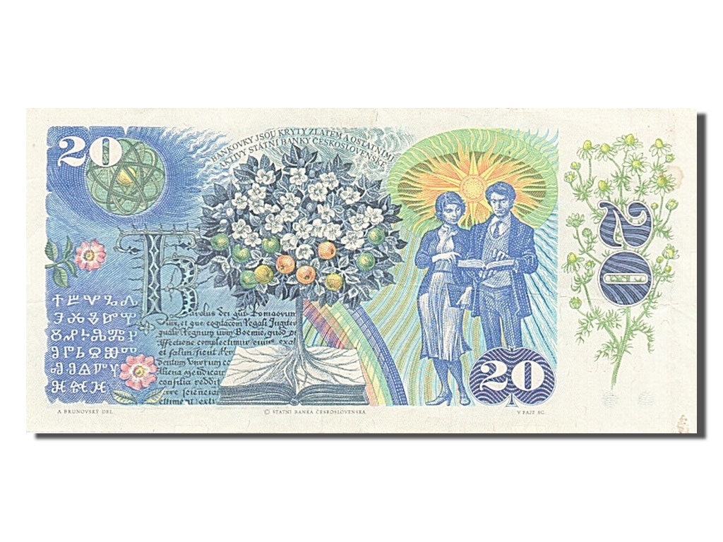 Czechoslovakia, 20 Korun, 1988, KM #95, AU(50-53), E61 316060