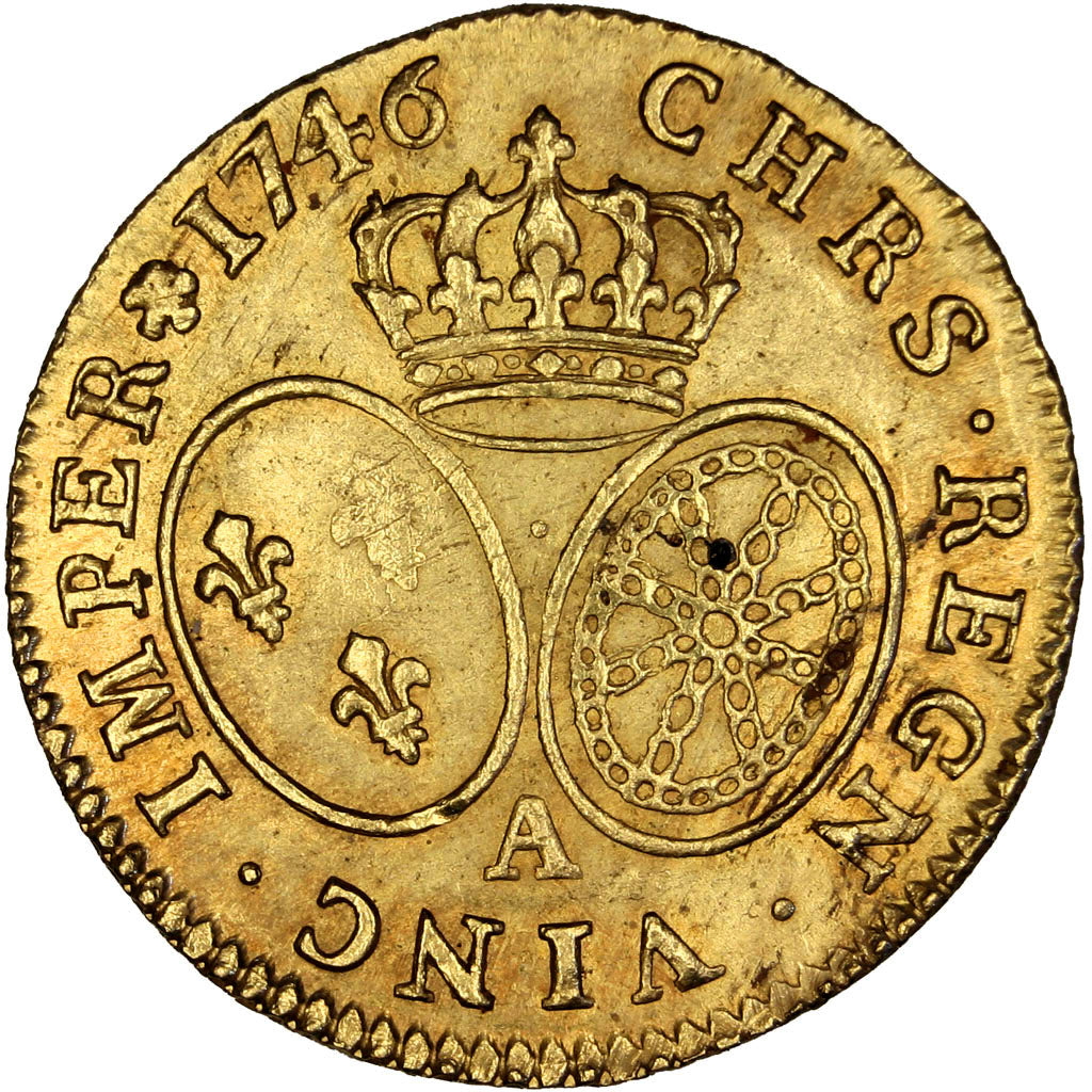 France, Louis XV, Louis d'Or, 1746 A, Paris, KM:513.1, PCGS MS62