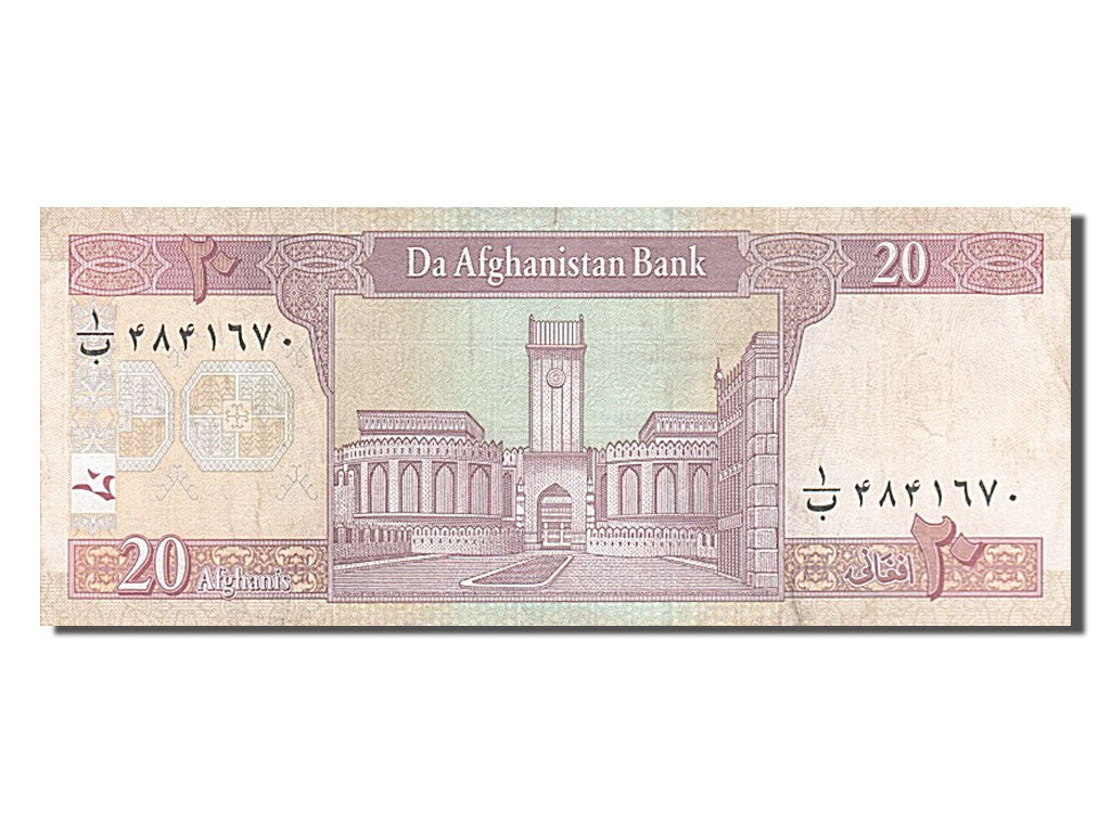 Banconote, Afghanistan, 20 Afghanis, 2002, BB