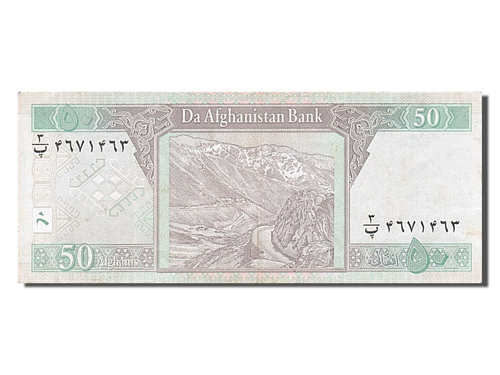 Banconote, Afghanistan, 50 Afghanis, 2002, BB