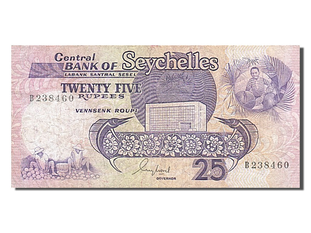 Seychelles, 25 Rupees, 1989, KM #33, VF(30-35), B238460