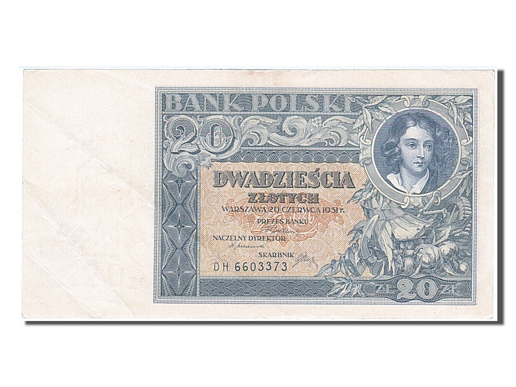 Banknote, Poland, 20 Zlotych, 1931, 1931-06-20, AU(55-58)