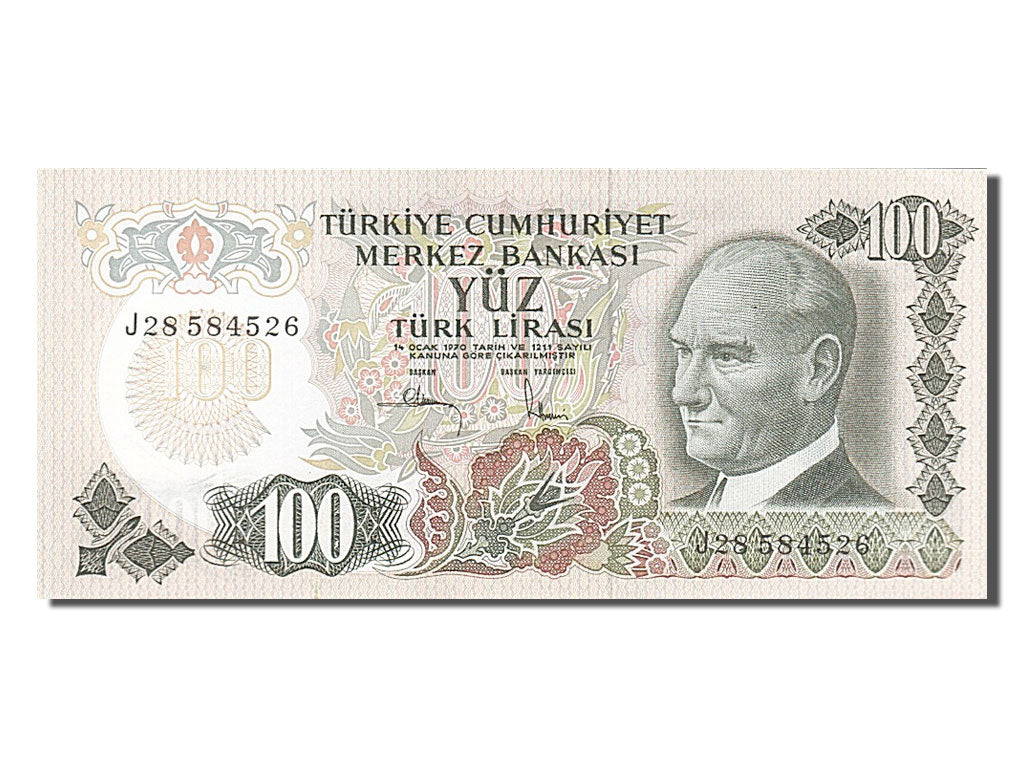 Turchia, 100 Lira, 1970, 1970-01-14, FDS