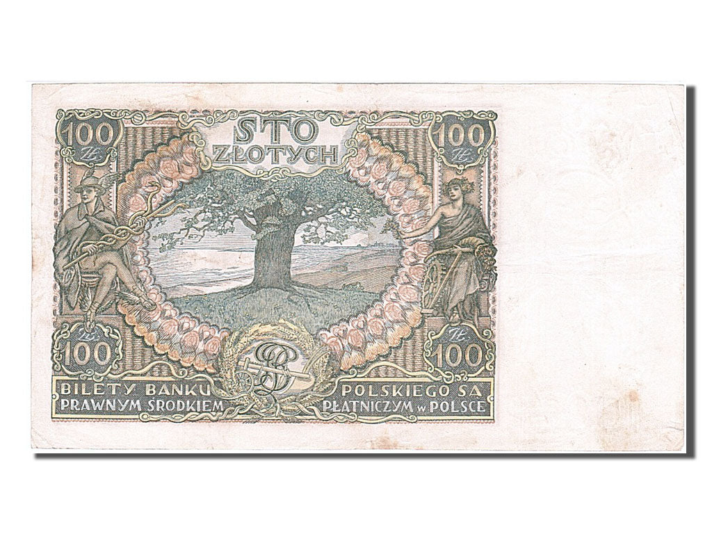 Poland, 100 Zlotych, 1934, KM #75a, 1934-11-09, EF(40-45), 8946556