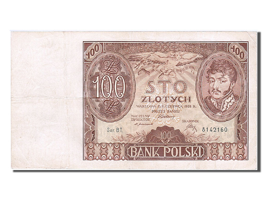 Poland, 100 Zlotych, 1932, KM #74a, 1932-06-02, EF(40-45), 8142160