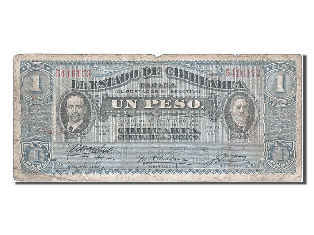 Mexico - Revolutionary, 1 Peso, 1915, KM #S530e, 1915-10-20, VF(20-25), 5416173