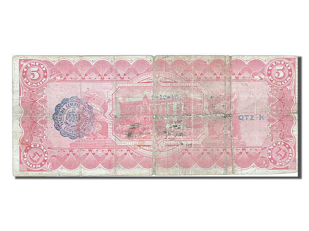 Mexico - Revolutionary, 5 Pesos, 1915, KM #S532A, 1915-09-10, F(12-15), 155044