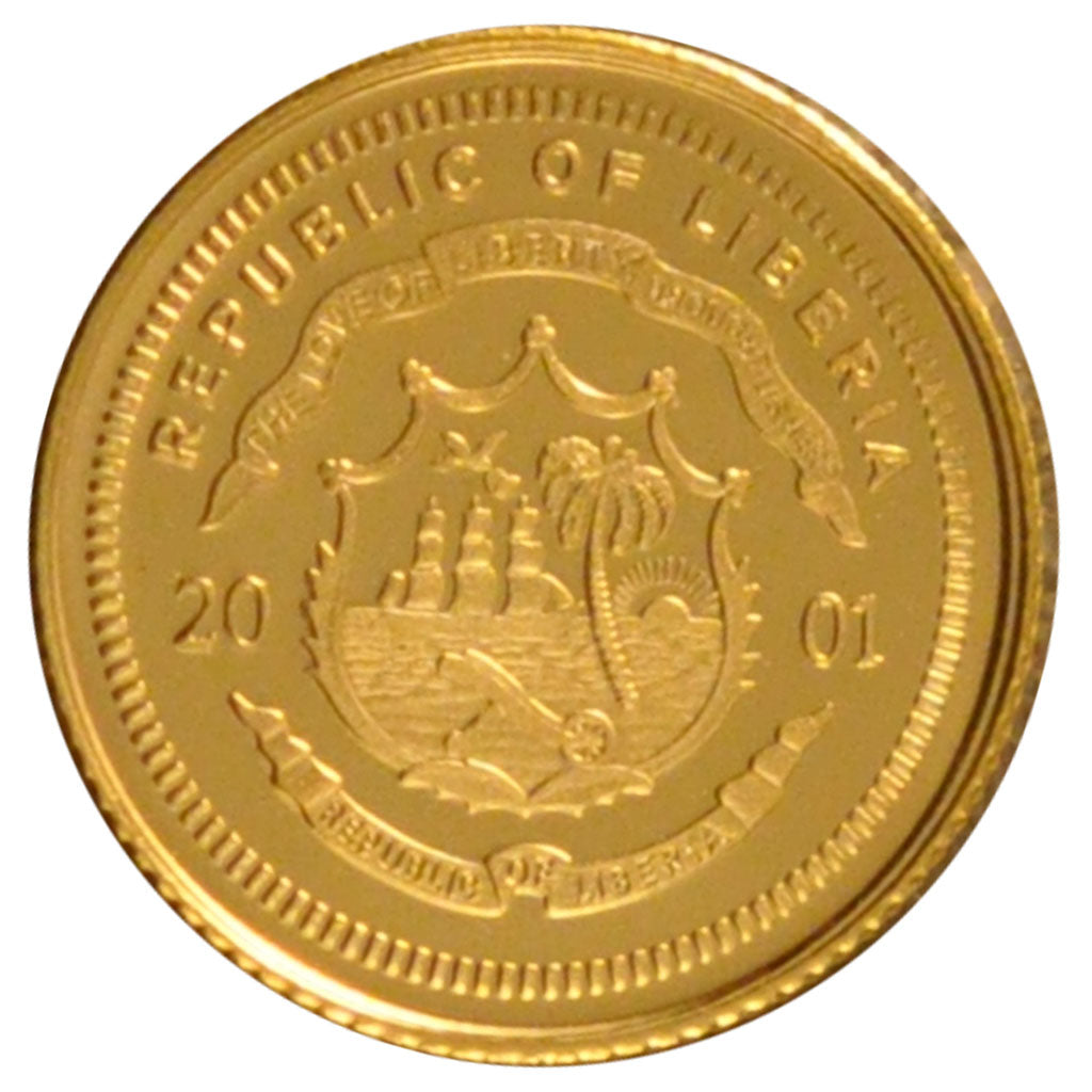 Münze, Liberia, 25 Dollars, 2001, STGL, Gold