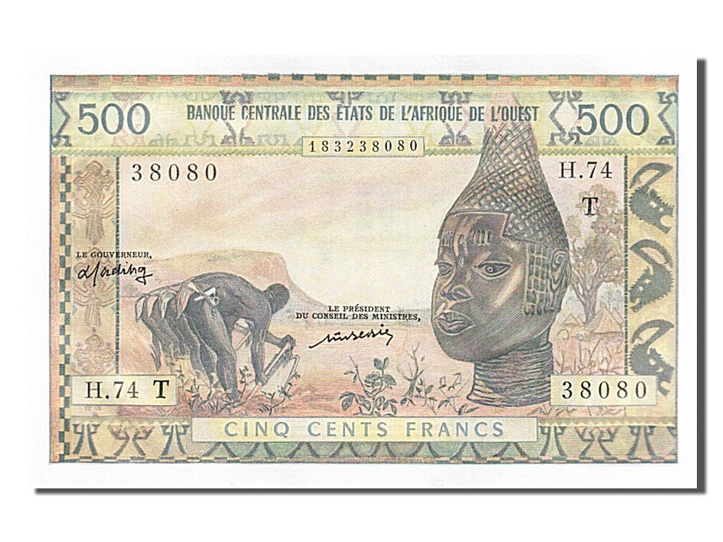 West African States, 500 Francs, 1959, KM #102Ai, UNC(65-70), H 74 T 38080