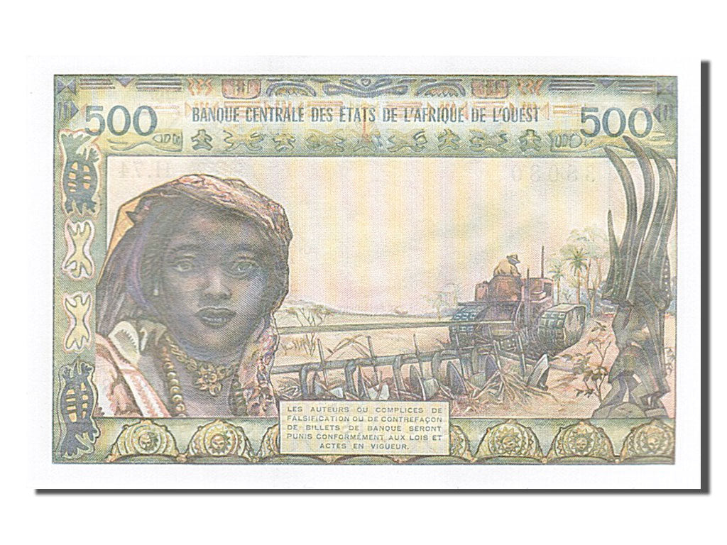 West African States, 500 Francs, 1959, KM #102Ai, UNC(65-70), H 74 T 38080