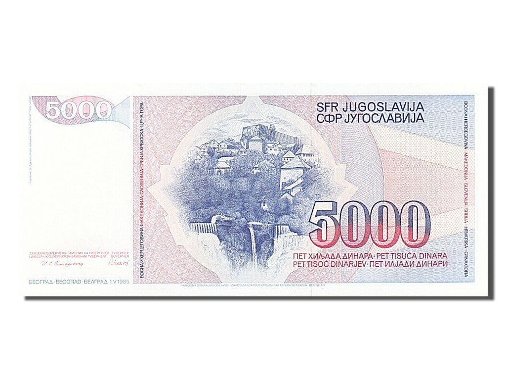 Geldschein, Jugoslawien, 5000 Dinara, 1985, 1985-05-01, UNZ