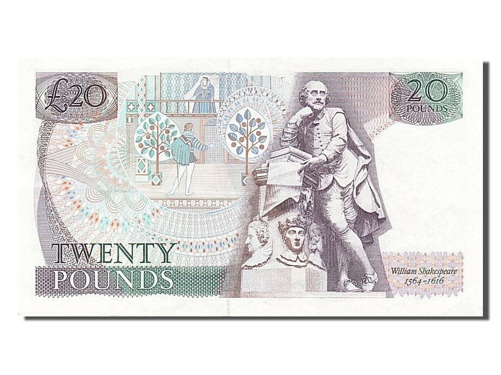 Great Britain, 20 Pounds, 1988, KM #380e, AU(55-58), 52L116193
