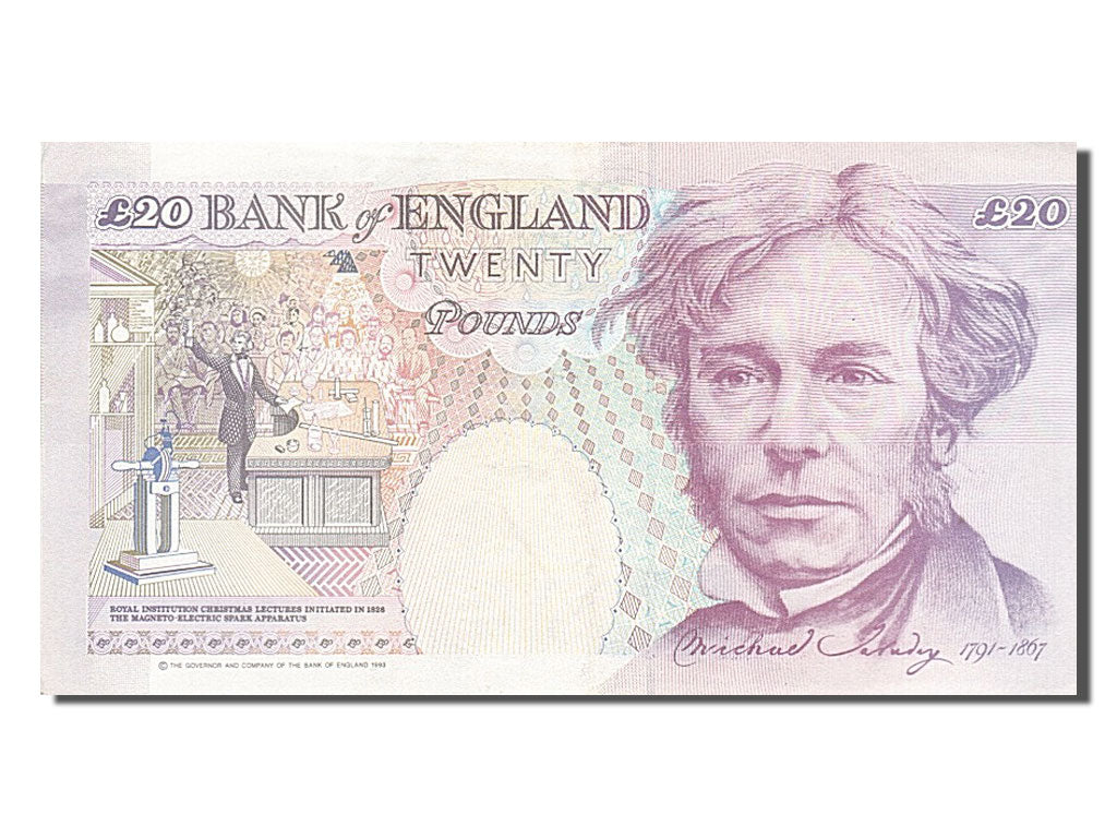 Great Britain, 20 Pounds, 1993, KM #384b, AU(50-53), X35738695