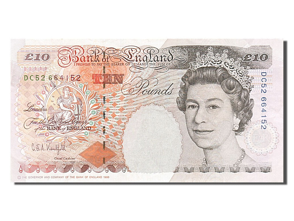 Great Britain, 10 Pounds, 1993, KM #386a, AU(50-53), DC52664152