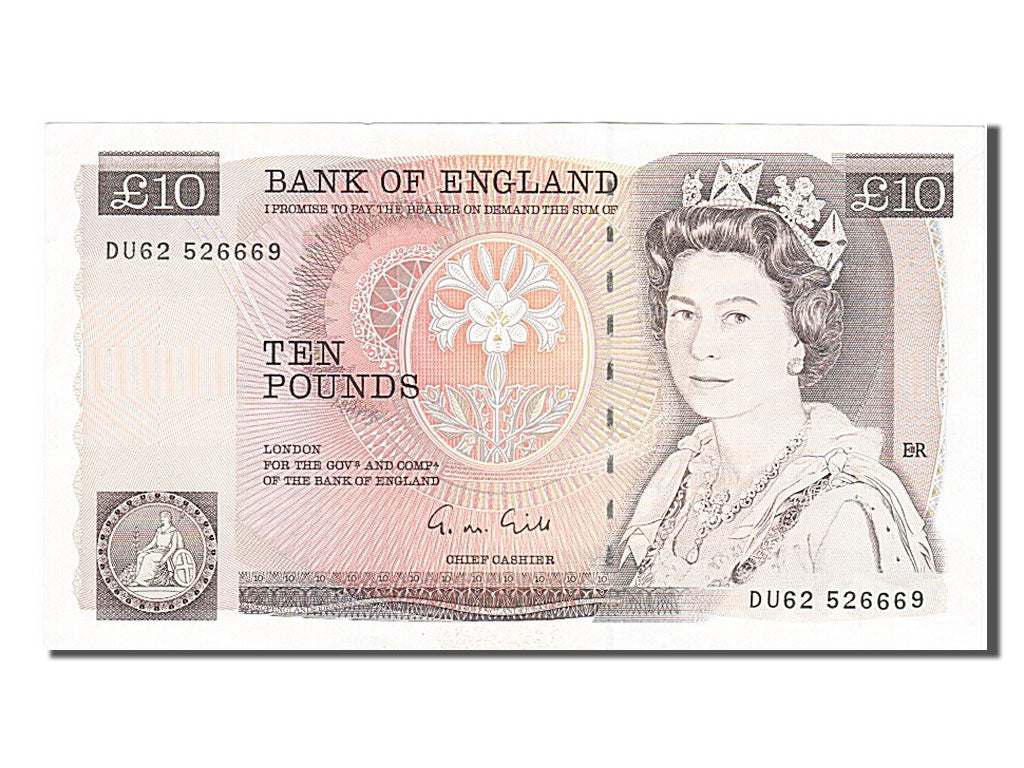 Great Britain, 10 Pounds, 1988, KM #379e, UNC(60-62), DU62526669