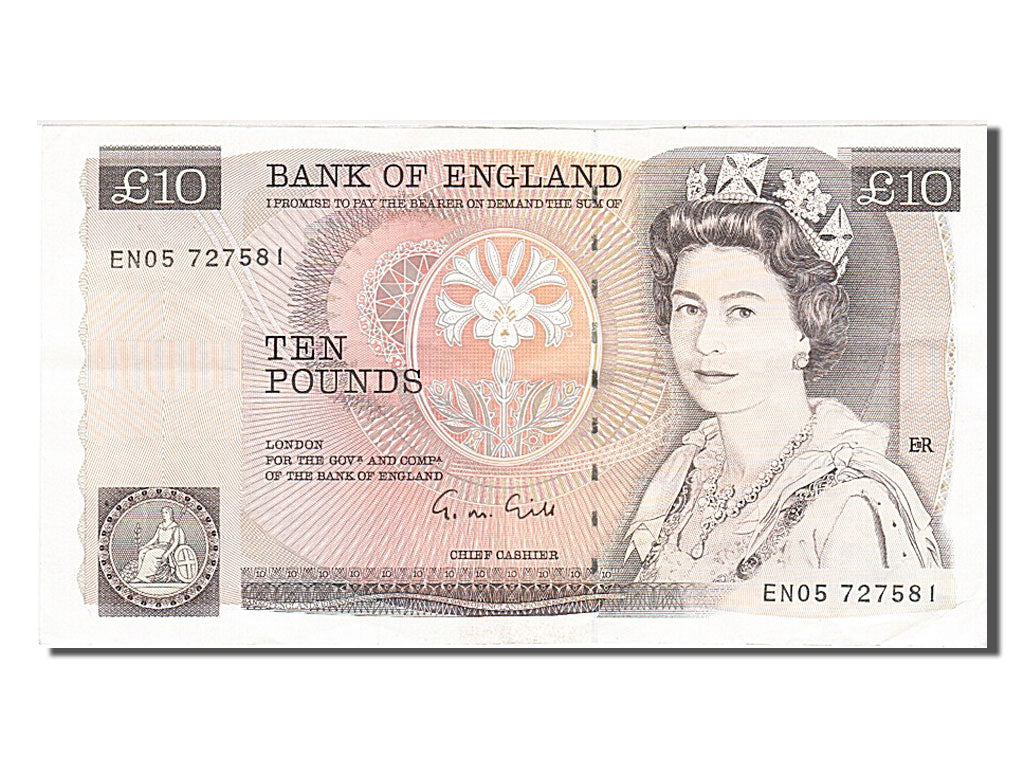 Great Britain, 10 Pounds, 1988, KM #379e, AU(55-58), EN05727581