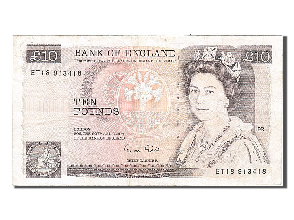 Great Britain, 10 Pounds, 1988, KM #379e, EF(40-45), ET18913418