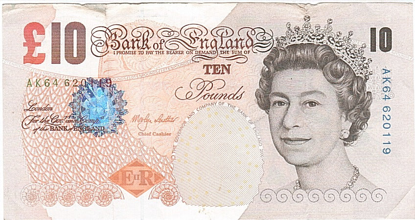 Grande Bretagne, 10 Livres, type Charles Darwin