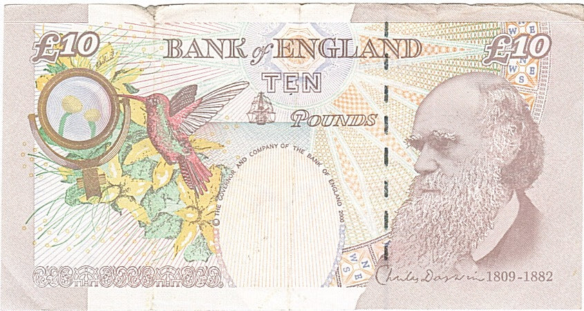 Grande Bretagne, 10 Livres, type Charles Darwin