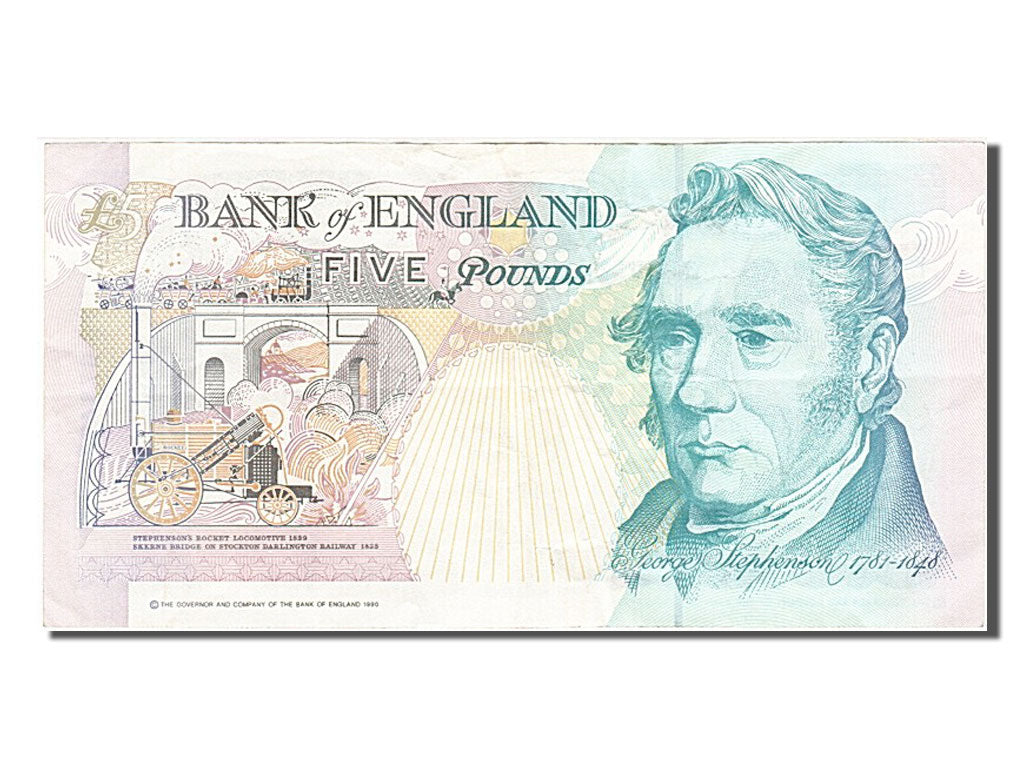 Billet, Grande-Bretagne, 5 Pounds, 1990, SUP