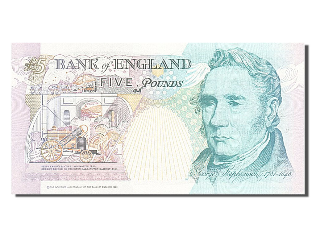 Great Britain, 5 Pounds, 1991, KM #382b, UNC(63), BJ22905229