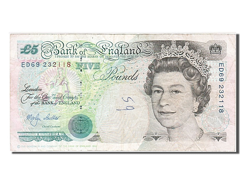 Great Britain, 5 Pounds, 1999, KM #382c, VF(20-25), ED69232118