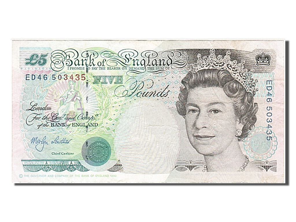 Great Britain, 5 Pounds, 1999, KM #382c, EF(40-45), ED46503435