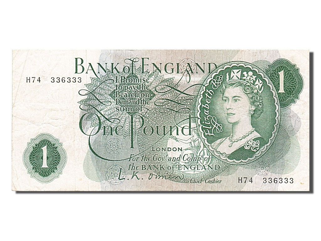 Geldschein, Großbritannien, 1 Pound, 1960, SS