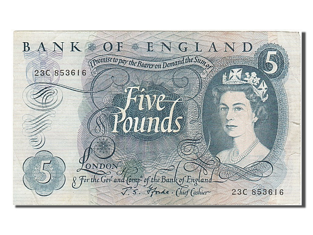 Banknote, Great Britain, 5 Pounds, 1966, EF(40-45)