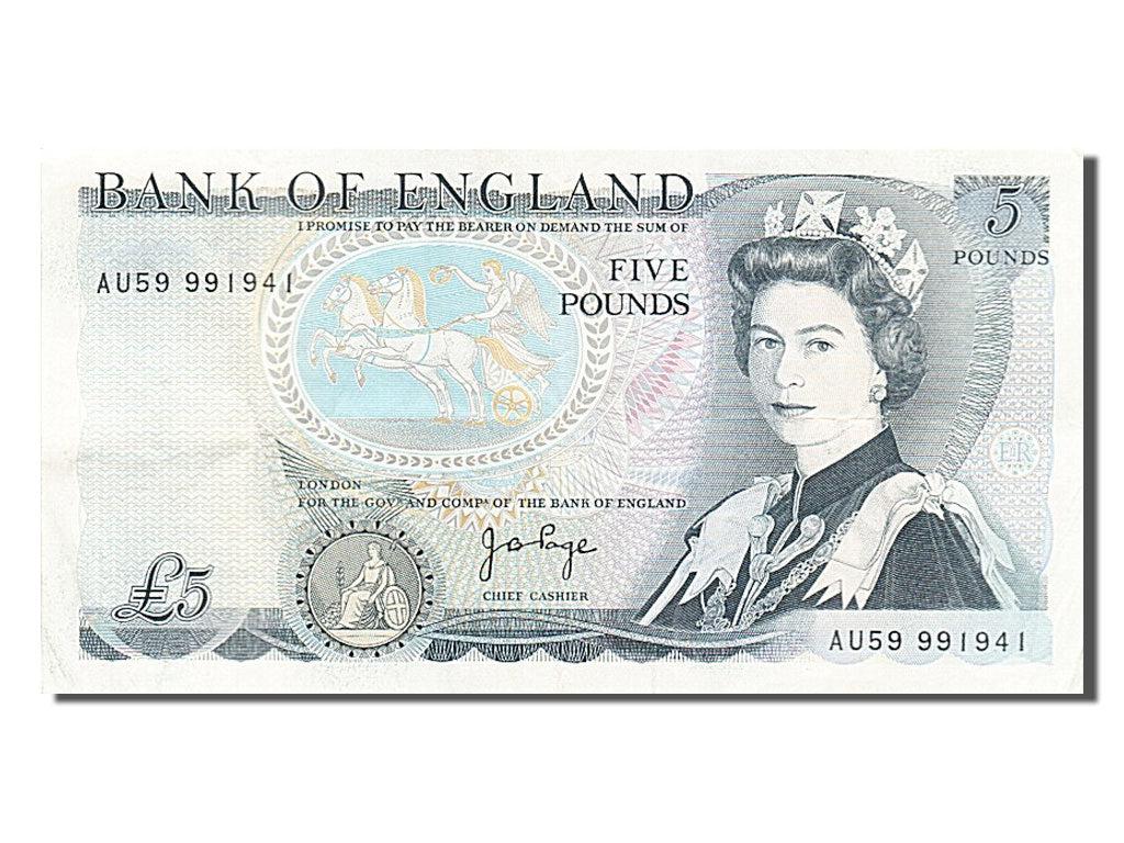Banknote, Great Britain, 5 Pounds, 1973, AU(50-53)