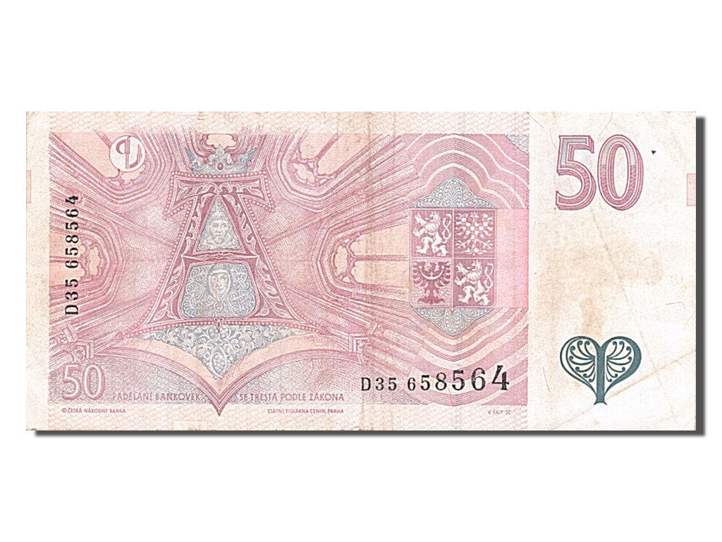 Czech Republic, 50 Korun, 1997, KM #17, VF(30-35), D 35658564