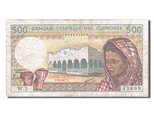 Comoros, 500 Francs, 1986, KM #10a, VF(30-35), 004643899