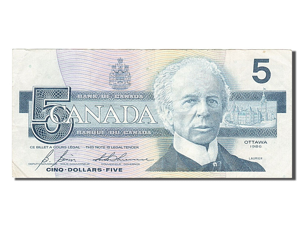 Billet, Canada, 5 Dollars, 1986, TTB