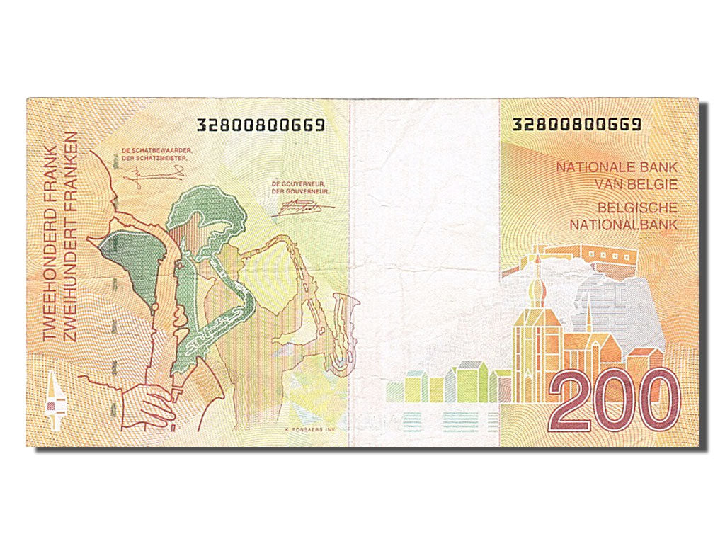 Belgium, 200 Francs, 1995, EF(40-45)
