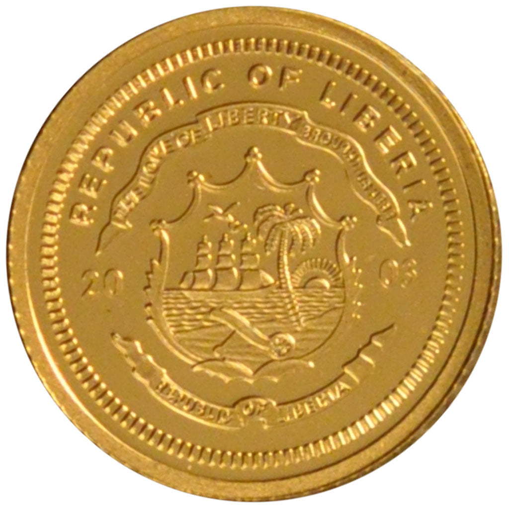 Liberia, 25 Dollars, 2003, MS(65-70), Gold, 0.73