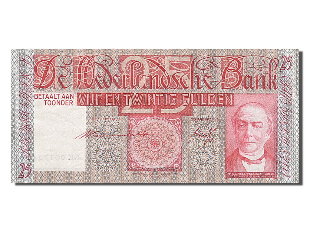 Banknote, Netherlands, 25 Gulden, 1941, 1941-03-19, AU(55-58)