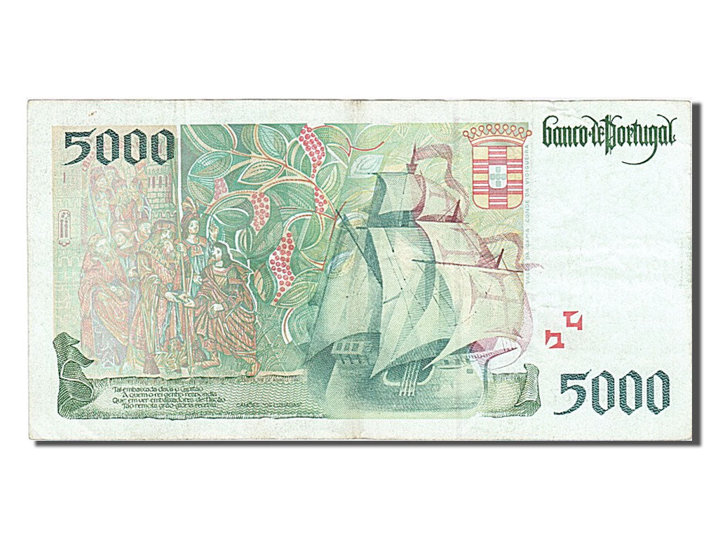 Banknote, Portugal, 5000 Escudos, 1995, 1995-01-05, AU(50-53)