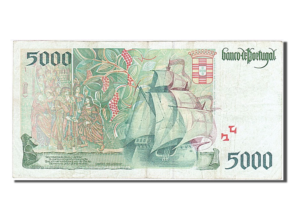Banknote, Portugal, 5000 Escudos, 1996, 1996-09-12, EF(40-45)