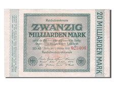 Germany, 20 Milliarden Mark, 1923, KM #118e, 1923-10-01, AU(55-58), 023406