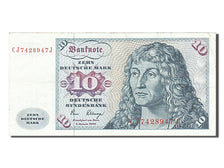 Billete, 10 Deutsche Mark, 1980, ALEMANIA - REPÚBLICA FEDERAL, 1980-01-02, MBC