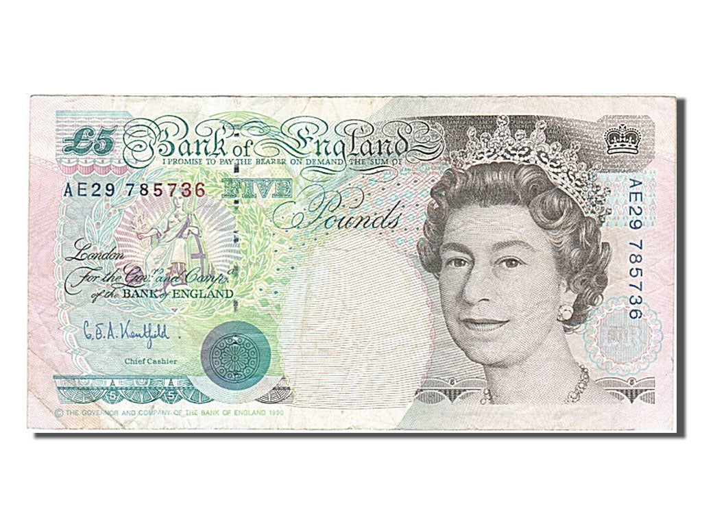 Great Britain, 5 Pounds, 1991, KM #382b, VF(30-35), AE29 785736
