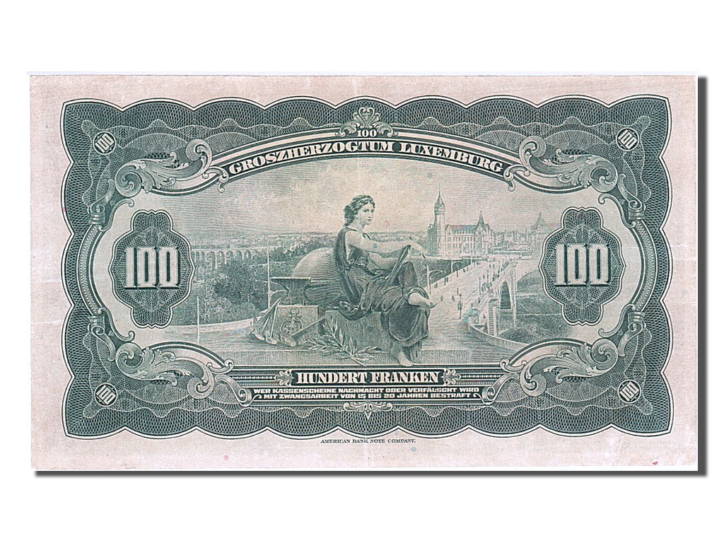 Banknote, Luxembourg, 100 Francs, 1944, AU(55-58)
