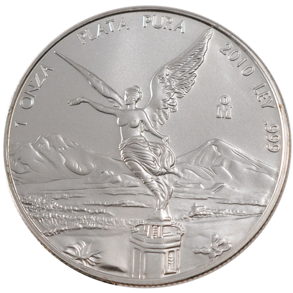 MEXICO, Onza, Troy Ounce of Silver, 2010, Mexico City, KM #639, MS(65-70),...