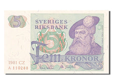 Sweden, 5 Kronor, 1981, KM #51d, UNC(65-70), A 110288