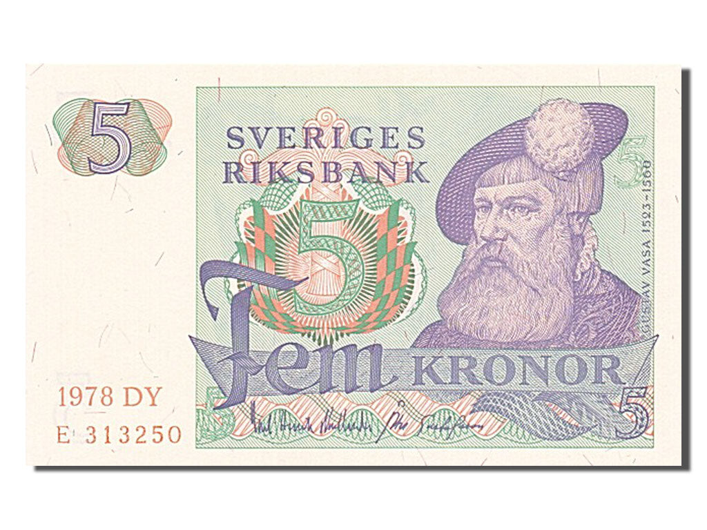 Banconote, Svezia, 5 Kronor, 1978, FDS